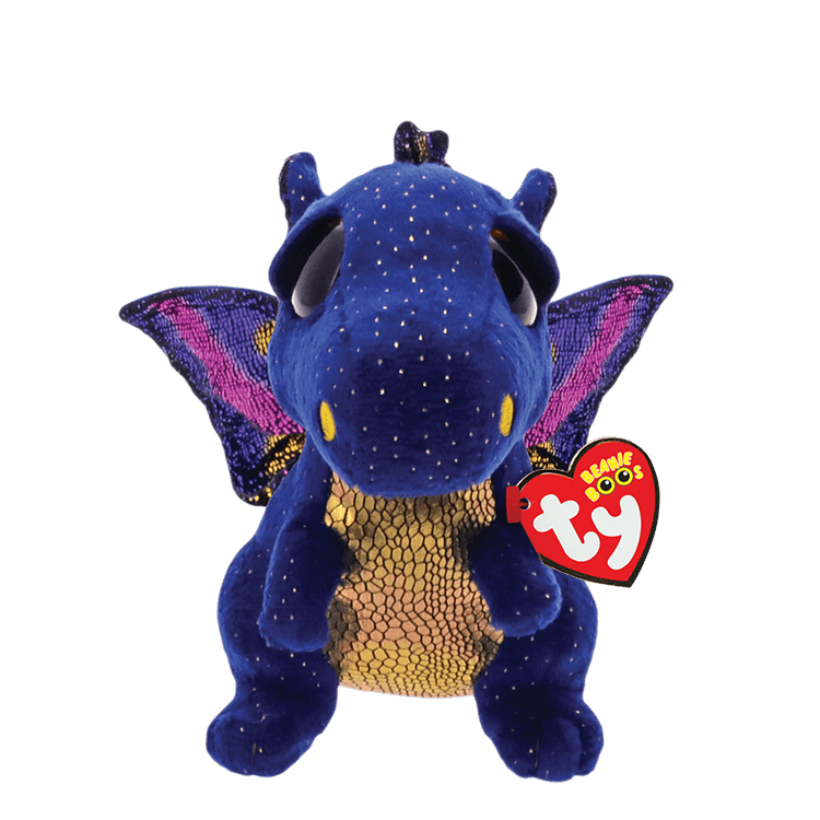TY-Beanie Boo's - Saffire the Dragon-37260-Medium 13"-Legacy Toys