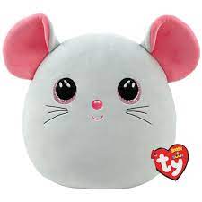 TY-Squish A Boo - Catnip the Mouse-39224-10" Small-Legacy Toys