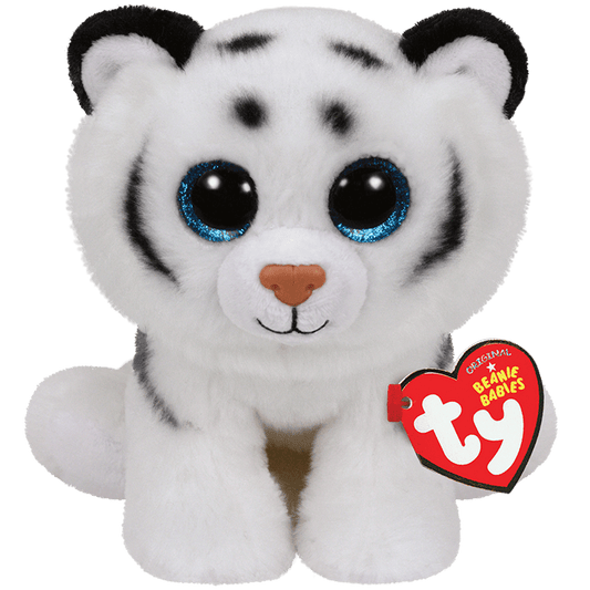 TY-Ty Classic Plush - Tundra - White Tiger - Medium 13"-90219-Legacy Toys