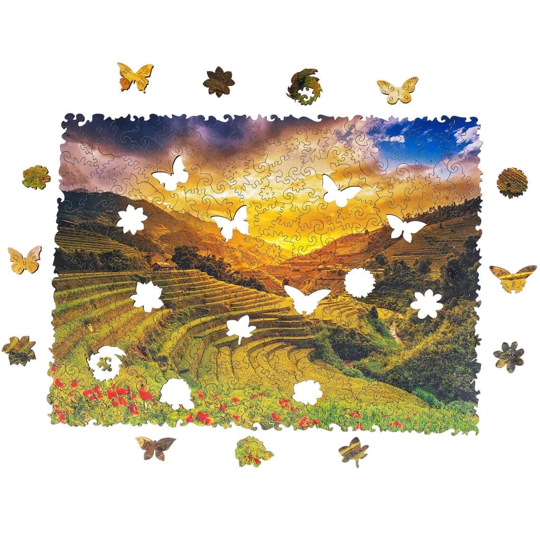 Unidragon-Rice Fields Wooden Jigsaw Puzzle--Legacy Toys