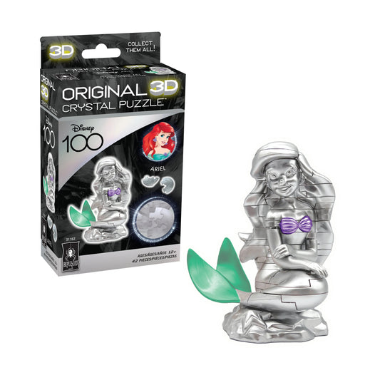University Games-3D Crystal Puzzle - Disney 100 Ariel-31162-Legacy Toys