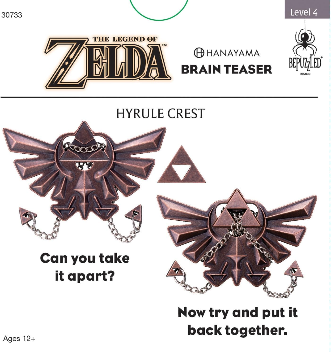 University Games-Hanayama Cast Puzzle - The Legend of Zelda Hyrule Crest-30733-Legacy Toys