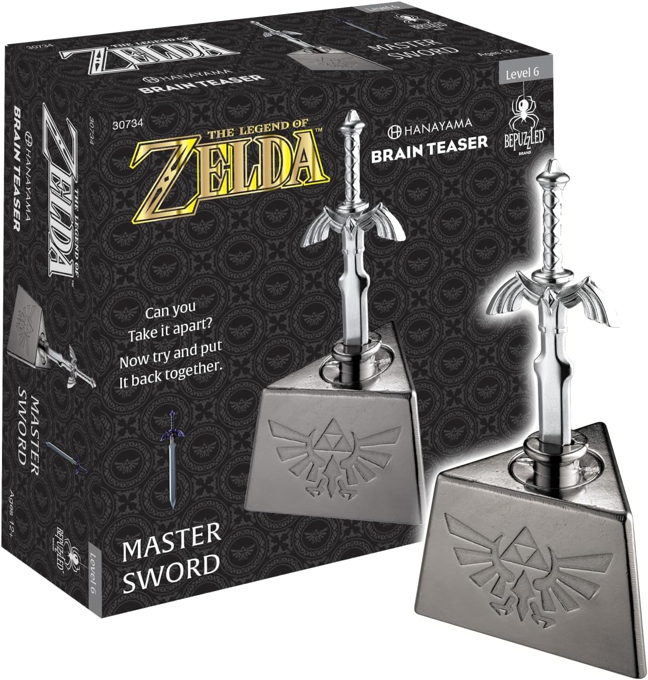 University Games-Hanayama Cast Puzzle - The Legend of Zelda Master Sword-30734-Legacy Toys