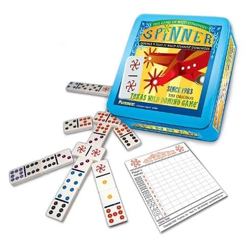 University Games-Spinner Wild Dominoes Game-54801-Legacy Toys