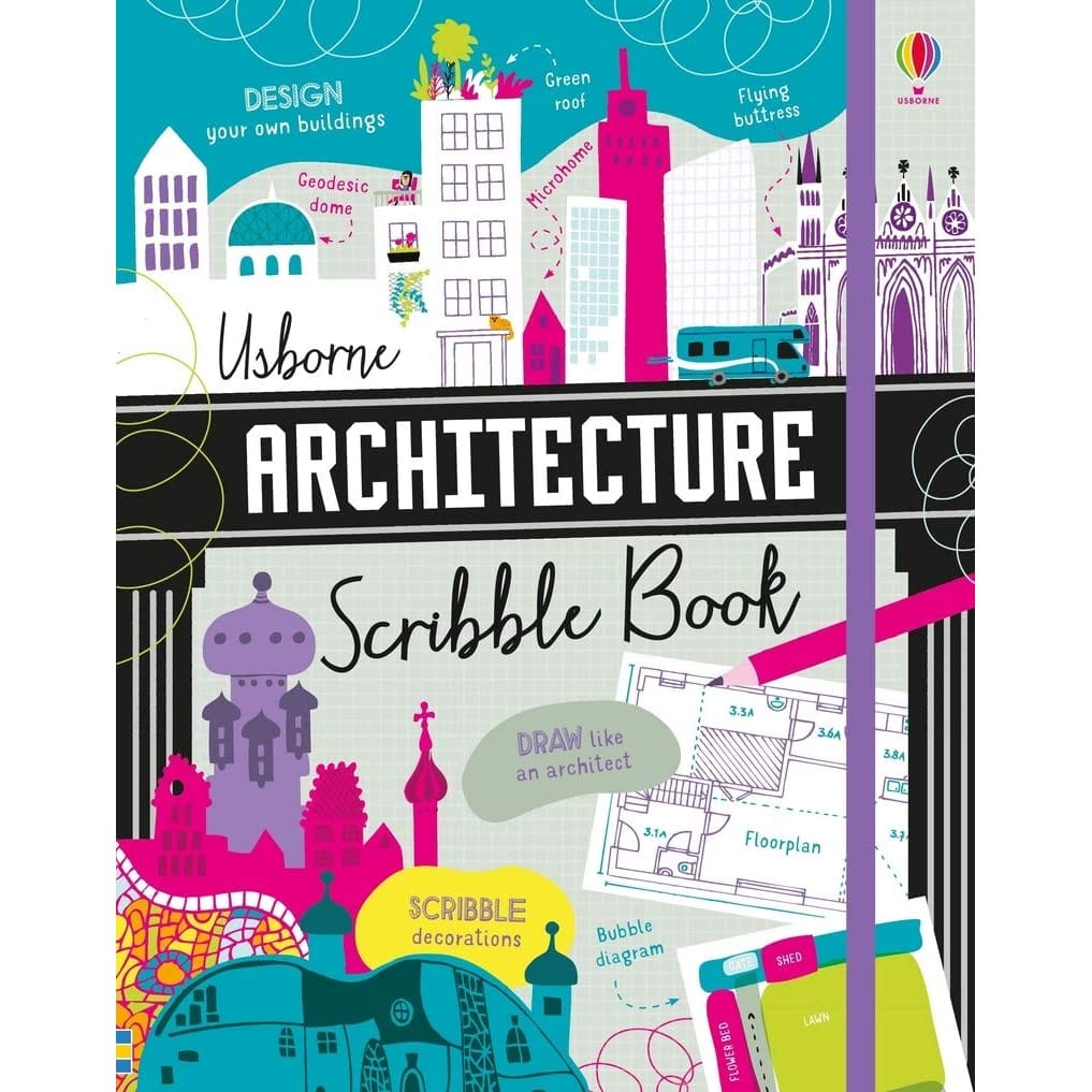 Usborne Books-Architecture Scribble Book-550318-Legacy Toys