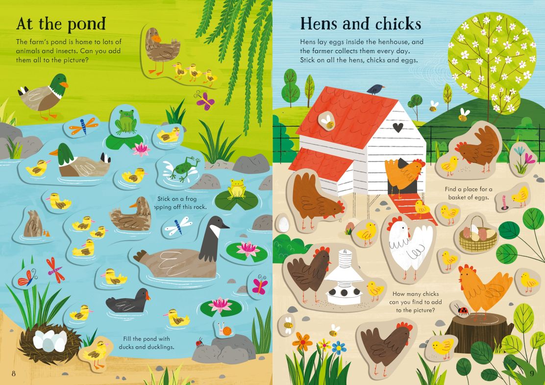 Usborne Books-Little Stickers Farm-546656-Legacy Toys