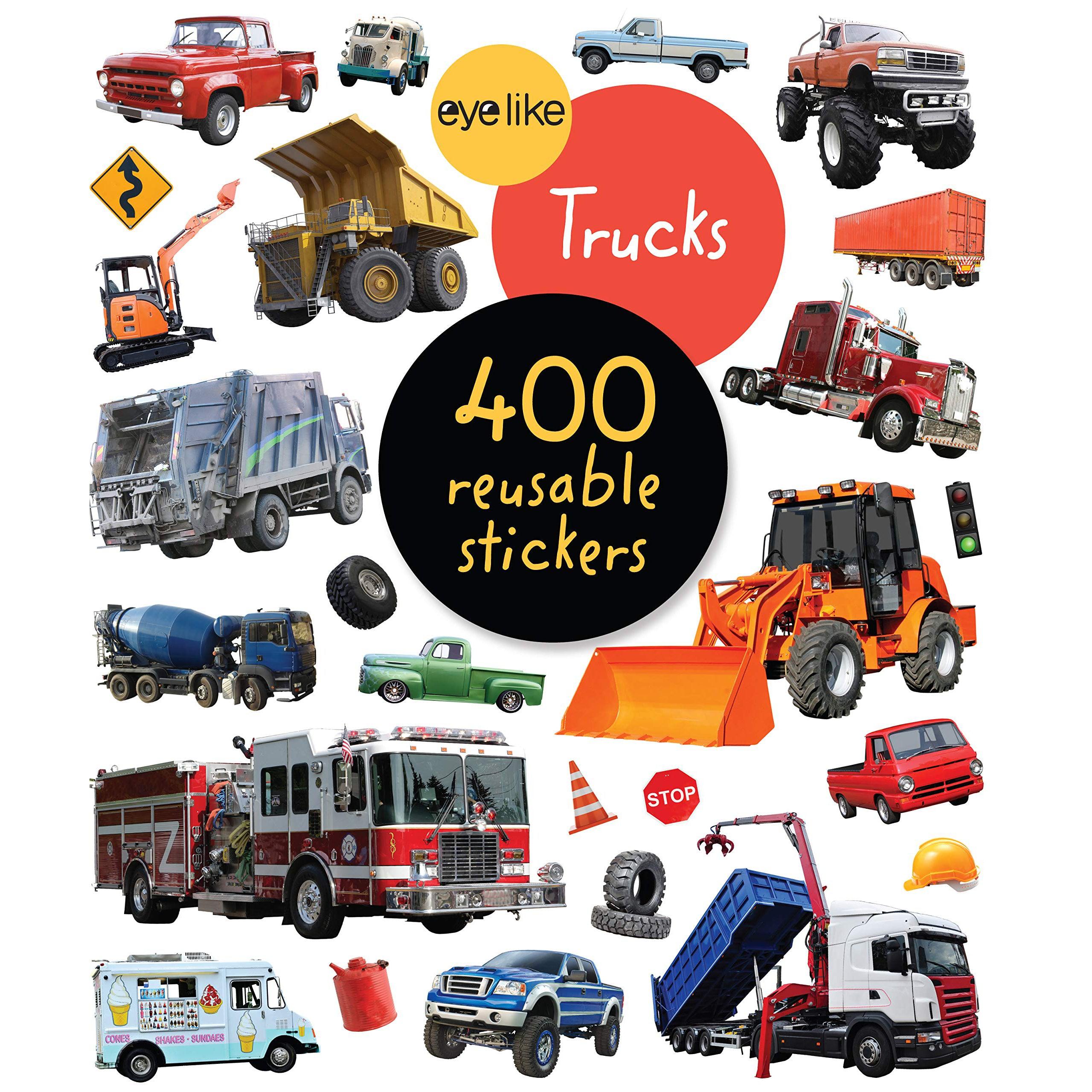 Workman Publishing-Eyelike Sticker Book - Trucks-100625-Legacy Toys