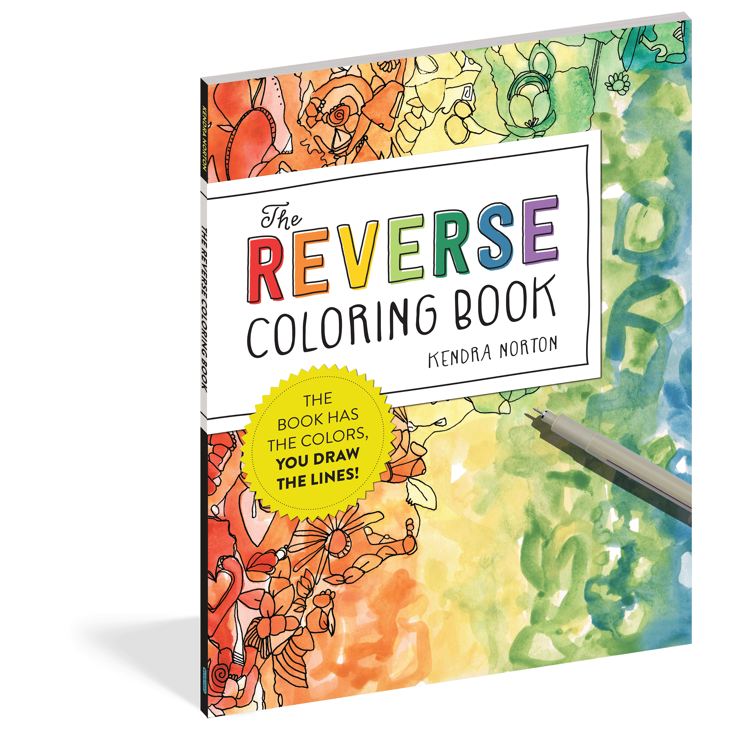 Workman Publishing-The Reverse Coloring Book-101527-Legacy Toys