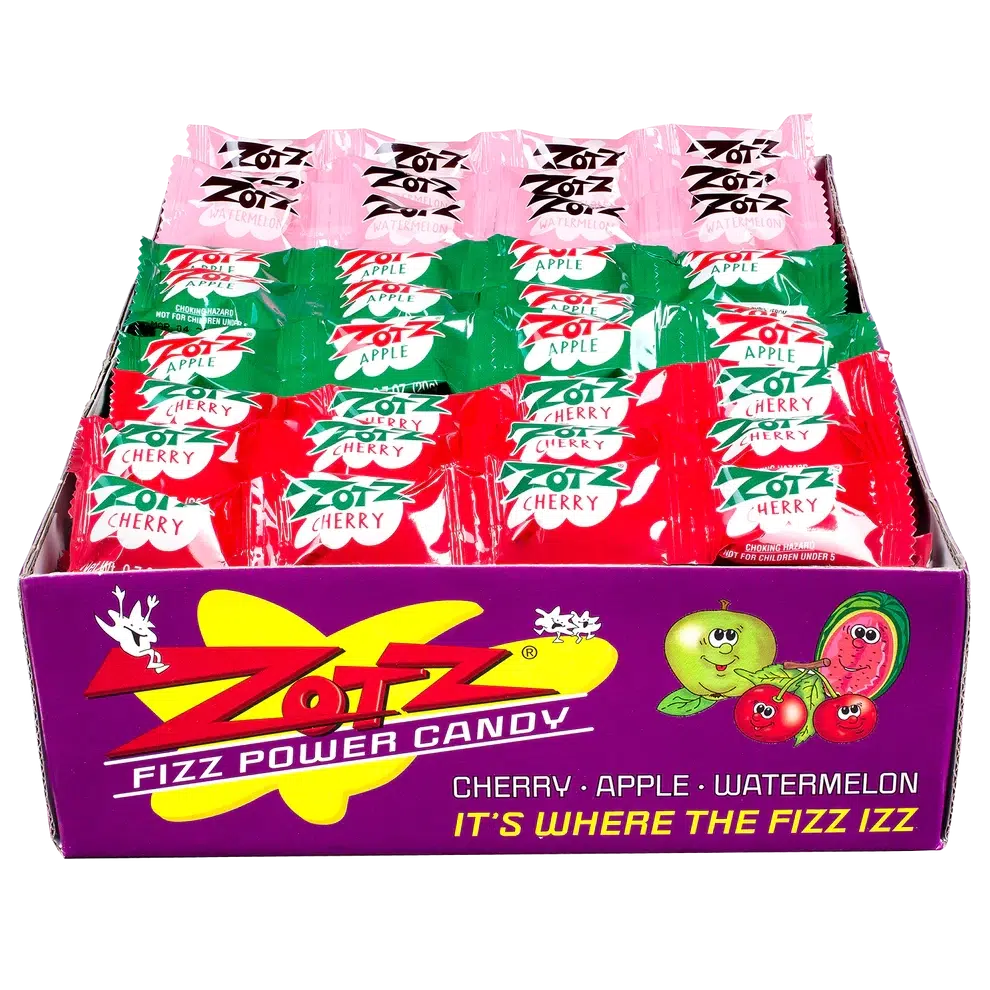 Zotz-Zotz Strings - Cherry, Apple, Watermelon-0500-Box of 48-Legacy Toys